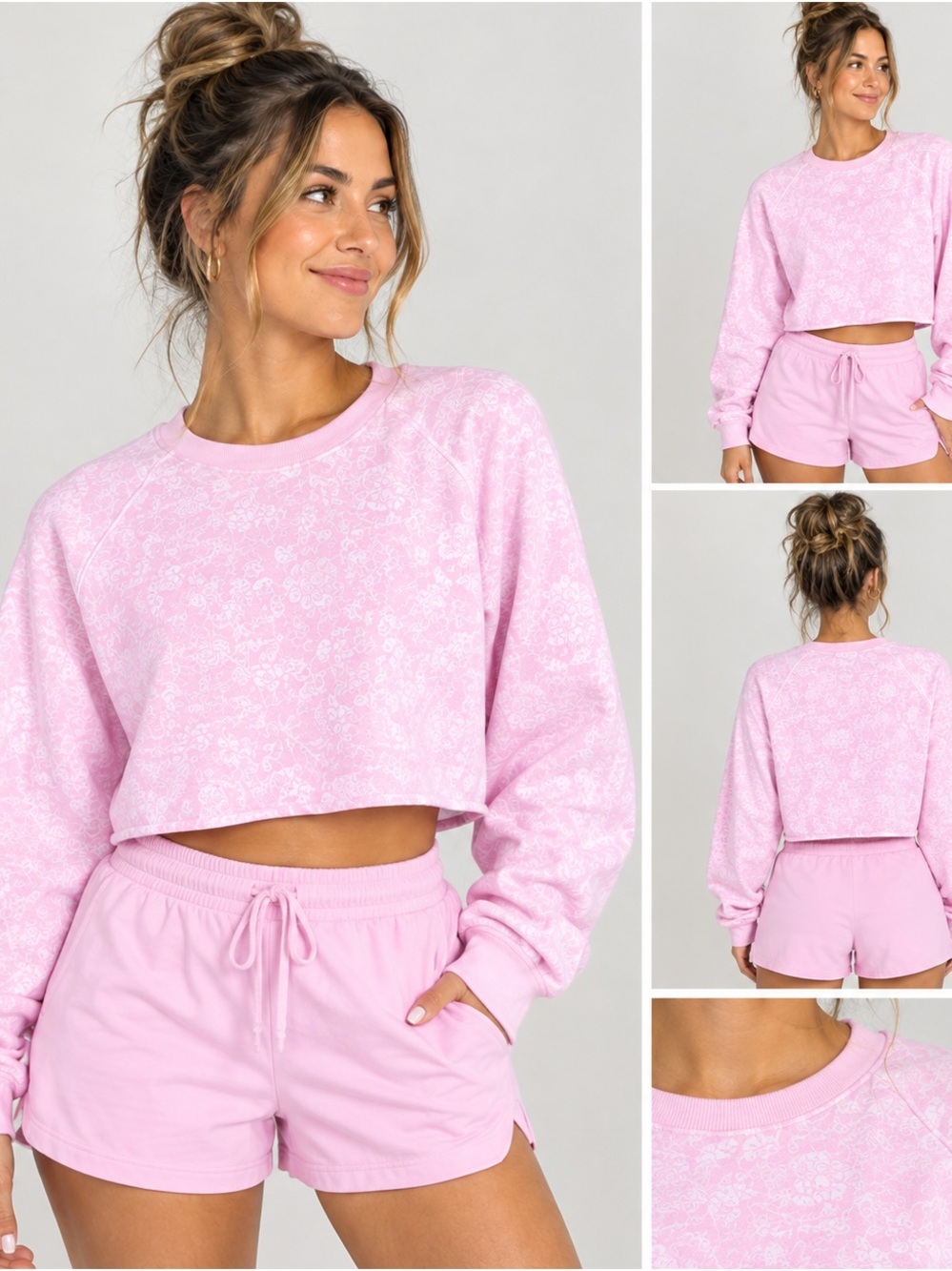 NWT JoyLab Pink Printed Sweatshirt – Size Large